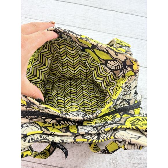 Vera Bradley Retired Citron Emily Satchel Bright Yellow Shoulder Handbag Purse - Picture 10 of 11